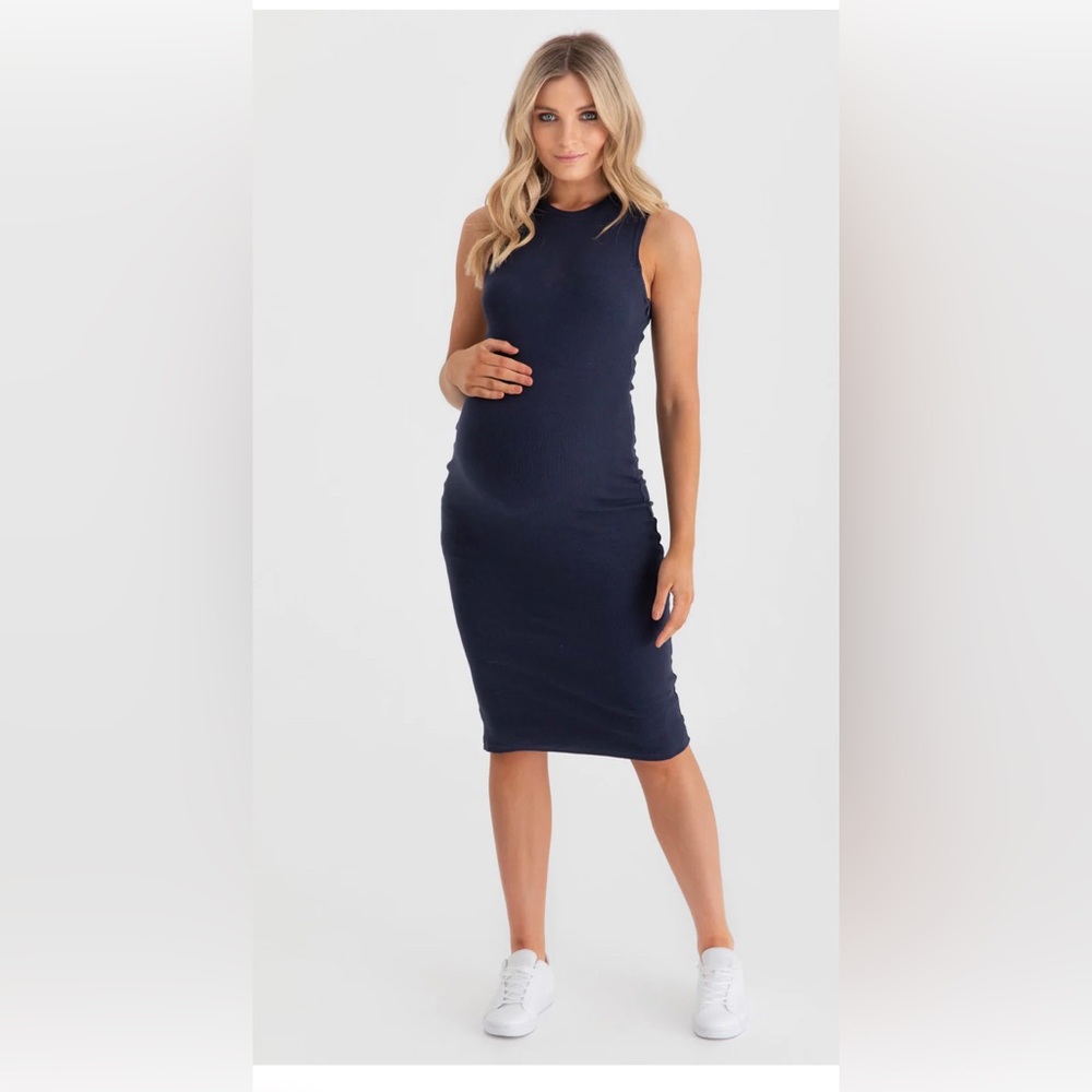 Elegant Navy Midi Dress